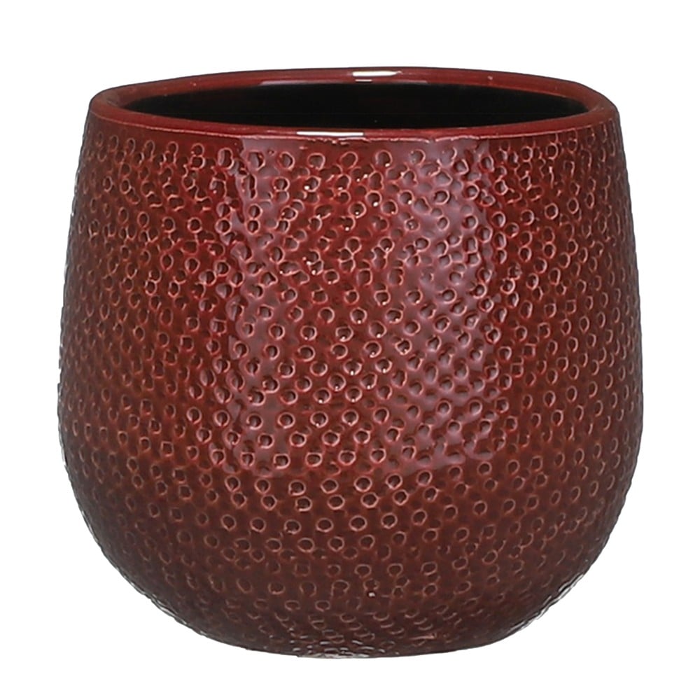 Flower pot, Gabriel, ceramic, bordeaux, Ø14 xH12 cm | Megate