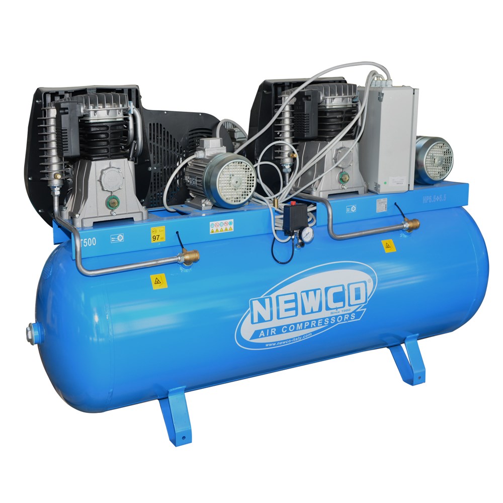 Compressor, Newco, 500 lt, 4 kW/5.5 HP, 11 bar/159psi, 6