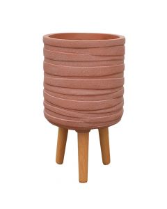 Flower pot, fibreclay, terracotta, 30.5x30.5x46 cm