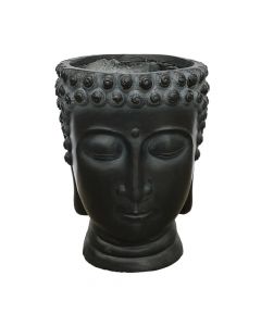 Flower pot, fibreclay, black, 26.5x25x34 cm