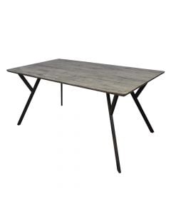 Dining table, mdf, black, 160x90xH76 cm