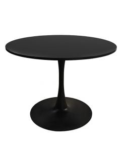 Tavolinë bari, Clift, syprinë mdf, strukturë metalike, e zezë, Ø100xH75 cm