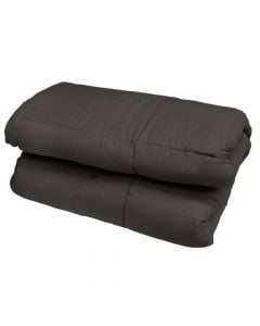 Quilt, single, cover: 100 gsm microfiber, filling: microfiber, dark grey, 350 g, 160x240 cm