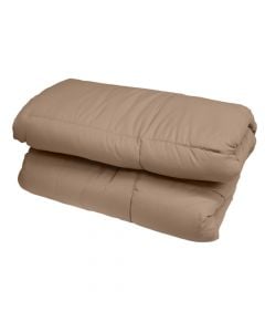 Quilt, single, cover: 100 gsm microfiber, filling: microfiber, brown, 350 g, 160x240 cm