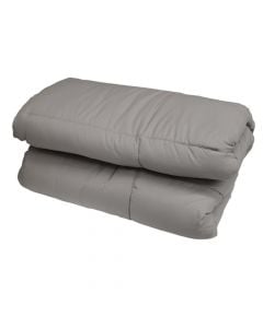 Quilt, single, cover: 100 gsm microfiber, filling: microfiber, grey, 350 g, 160x240 cm