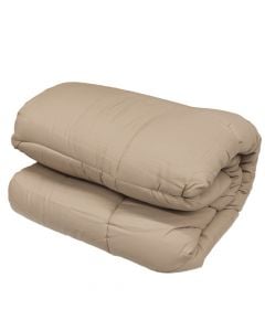 Quilt, double, cover: 100 gsm microfiber, filling: microfiber, beige, 350 g, 220x240 cm