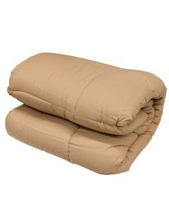 Quilt, double, cover: 100 gsm microfiber, filling: microfiber, brown, 350 g, 220x240 cm