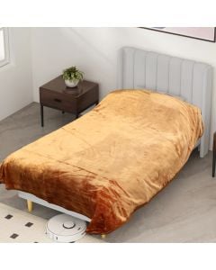 Blanket, Raschel, single, polyester, orange, 160x220 cm