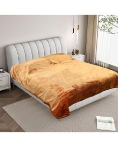 Blanket, Raschel, double, polyester, orange, 220x240 cm