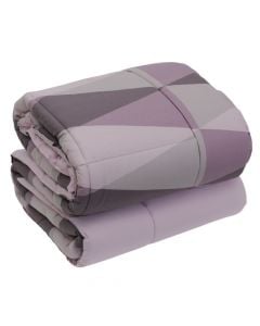 Quilt, single, cotton, purple/light pink, 160x240 cm, 350 gr/m²