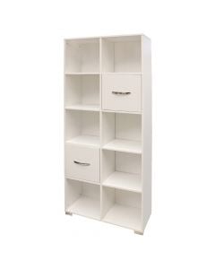 Bookcase, melamine, white, 75x30xH180 cm