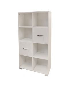 Bookcase, melamine, white, 75x30xH138 cm