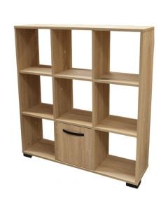 Bookcase, melamine, sonoma, 90x25xH99 cm