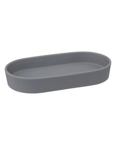 Soap holder, Colorama, ceramic, gray, 19x10xH3cm