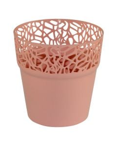 Round flower pot, NATURO, plastic, peach, Ø17.5 xH17.9 cm