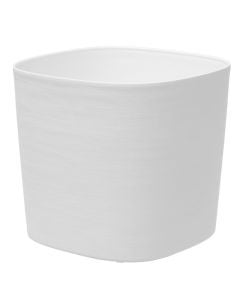 Flower pot, oval, plastic, white, 38x34xH30 cm, 26 lt