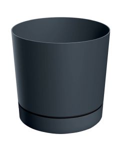 Flower pot, Tubo, plastic, anthracite, 39x39x37.5 cm