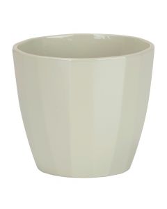 Flower pot, ceramic, light green, Ø18xH15.9 cm