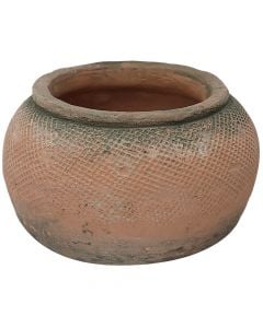 Flower pot, ceramic, terracotta, 19x19x13 cm