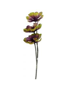 Artificial flower, ECHEVERIA, plastic, purple, 85 cm