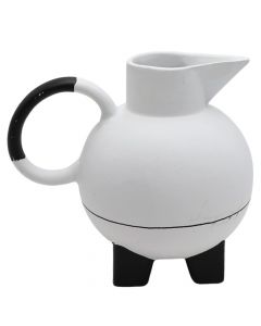 Vazo dekorative, qeramikë, e bardhë/e zezë, 18x13x16.5 cm