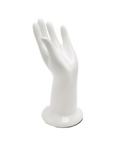 Objekt dekorativ, Hand, porcelan, e bardhë, 9x8xH24 cm