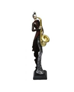 Statujë dekorative, Saxophone Performance, porcelan, shumëngjyrësh, 7x7xH30 cm