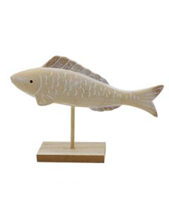Objekt dekorues, Fish, druri, natyrale, 22x5xH17 cm