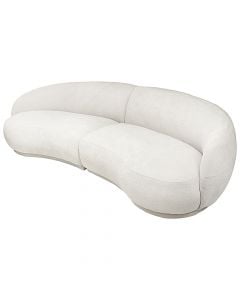 Sofa, Ote City, textile upholstey, white, 266x117x73 cm