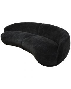 Sofa, Ote City, textile upholstey, black, 266x117x73 cm