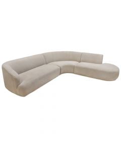 Corner sofa, right, Ote Sea, textile upholstey, beige, (357x335)x95xH74 cm