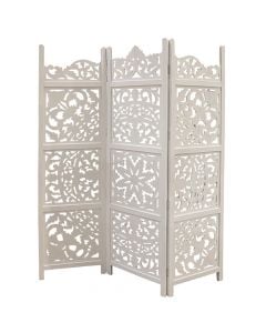 Room screen divider, wooden, white