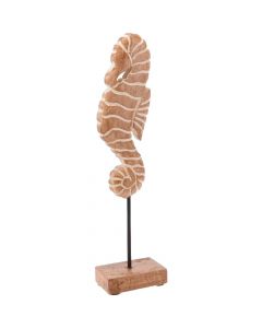 Objekt dekorativ, Seahorse, dru mango, natyrale, 37 cm