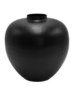 Vazo dekorative, Victory, metalike, e zezë, 18x18xH19.5 cm