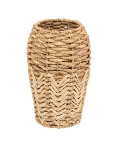 Decorative vase, Excotic, wicker, natural, Ø23xH35 cm