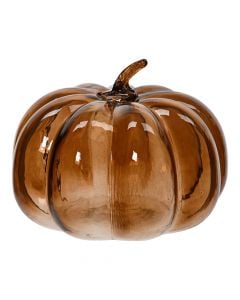 Objekt dekorues, Pumpkin, qelq, kafe, Ø21xH19 cm