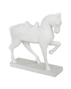 Statujë dekorative, Horse, polirezinë, e bardhë, 35x10xH34 cm