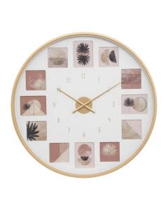 Wall clock, metal/mdf/glass, colorful, 76.5 cm