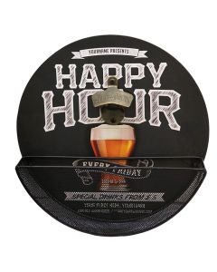 Dekorues muri , Happy Hour, metal, bardh/e zi, 30 cm