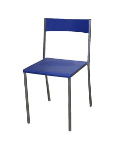 Karrige, BESTY, strukturë metalike, ulëse plastike, blu, 44x44xH88 cm