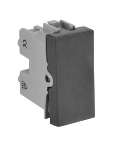 10AX 250V one gang two way switch unit with graphite grey cover