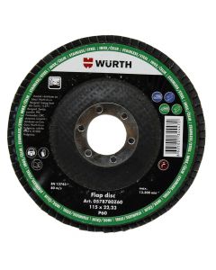 Disk axhustimi, Wurth, 115x22 mm, Grit 60