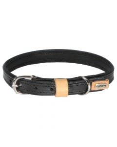 Dog collar, Camon, leather, 30x600 mm, black color