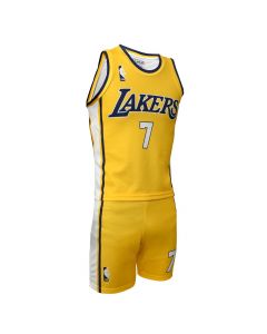 4U Sports LA Lakers James Basketball Uniform for Kids, Size 8, Suit 1