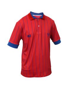 Tennis polo shirt, 4U Sports, size L, striped, red