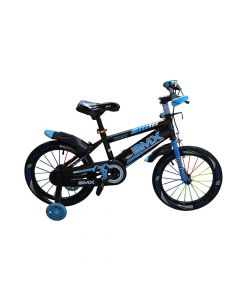 Biçikletë për fëmijë, BMX, 12", ngjyra e zezë me blu