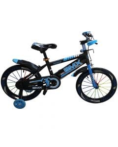 Biçikletë për fëmijë, BMX, 20", ngjyra e zezë me blu