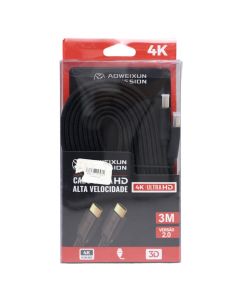 Kabëll HDMI, 3 m, 1080p, Gold Plated, 3D