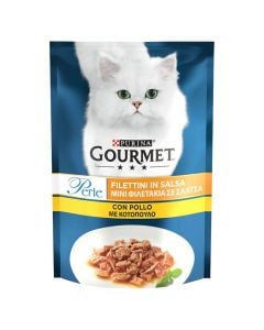 Ushqim për mace, Gourmet, Perle, 85 g, mish pule