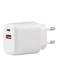 Karikues Fast Charger, Amio, AM-02935, 20W, 2 porta USB dhe Type C